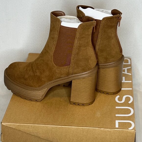 Justfab Booties, Kinley in Dark Portabella Size 9 - Picture 2 of 8